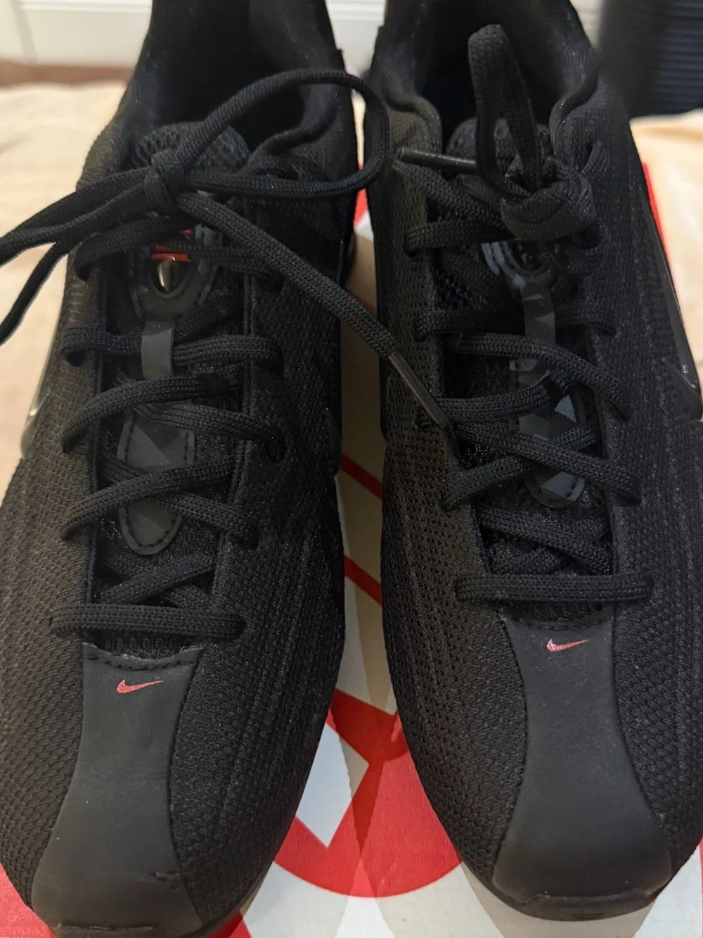 Nike Shox Z Black Sneakers with Red  Accent